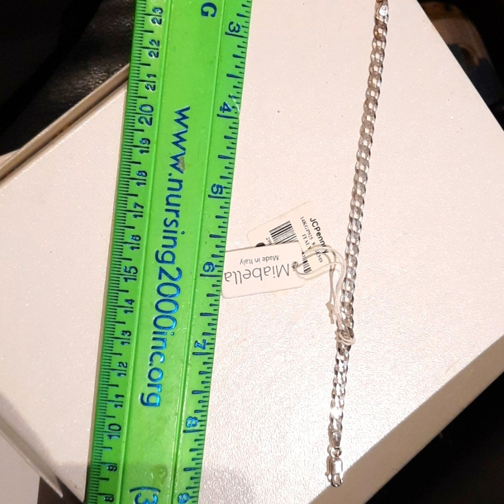 Italian 🇮🇹 AUTHENTIC GENUINE SOLID STERLING SILVER 7" CHAIN BRACELET